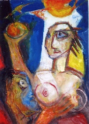 A Eliane - huile sur toile - juin 1976 (dernière oeuvre, musée de bakou)