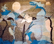 Crépuscule - tapisserie de laine - 132 x 172 cm - 1980 (coll. Max Boissonnet)