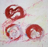 Portraits-solaires - huile sur toile - 100 cm x 100 cm -2010