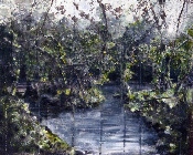 Le Marais II - acrylique sur bois - 50 x 62,5 cm - 2009